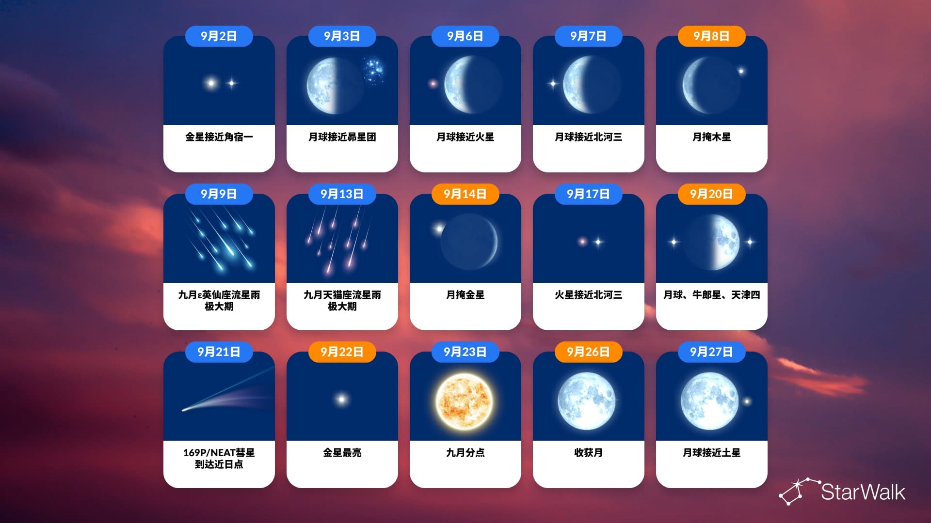 2026年9月天象日历