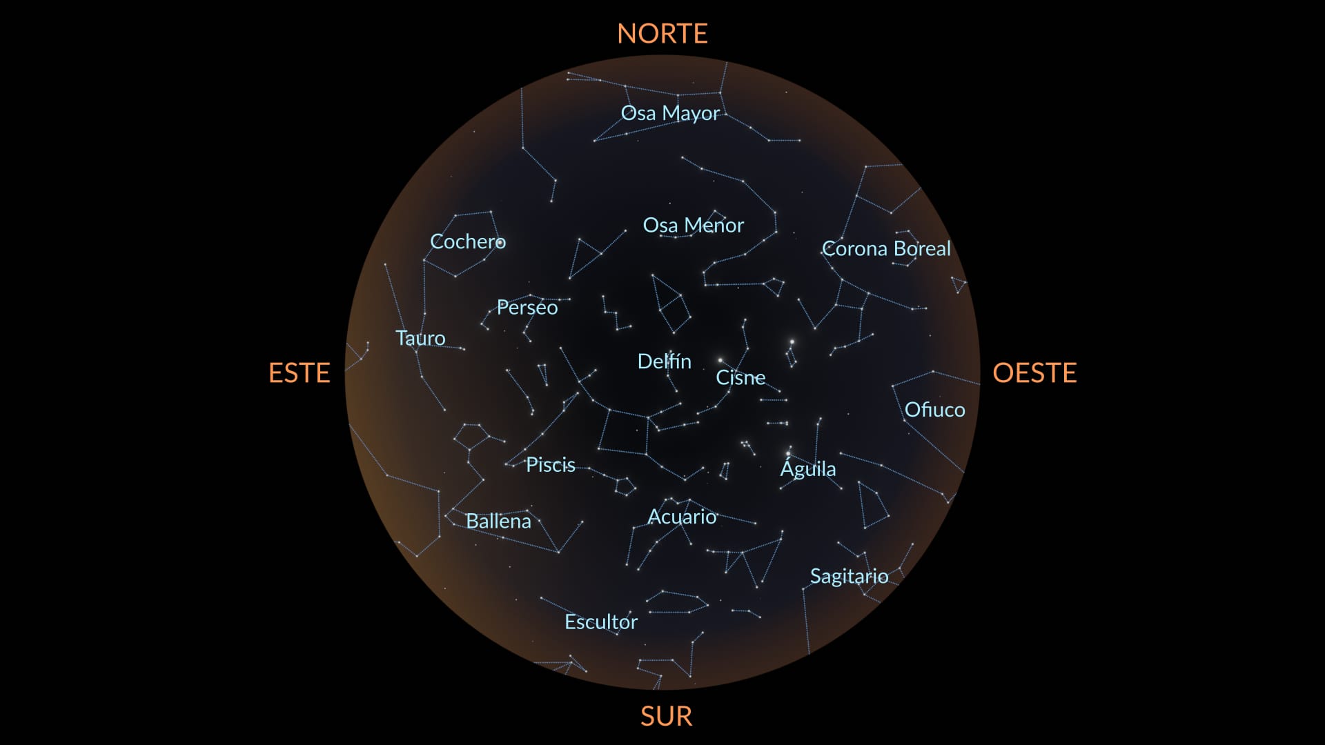 Constellations in September (Northern Hemisphere)