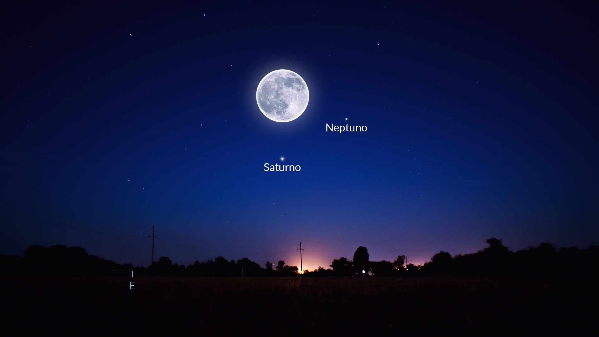 Luna llena de septiembre cerca de Saturno y Neptuno