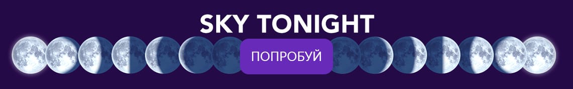 Sky Tonight Banner with Phases of the Moon