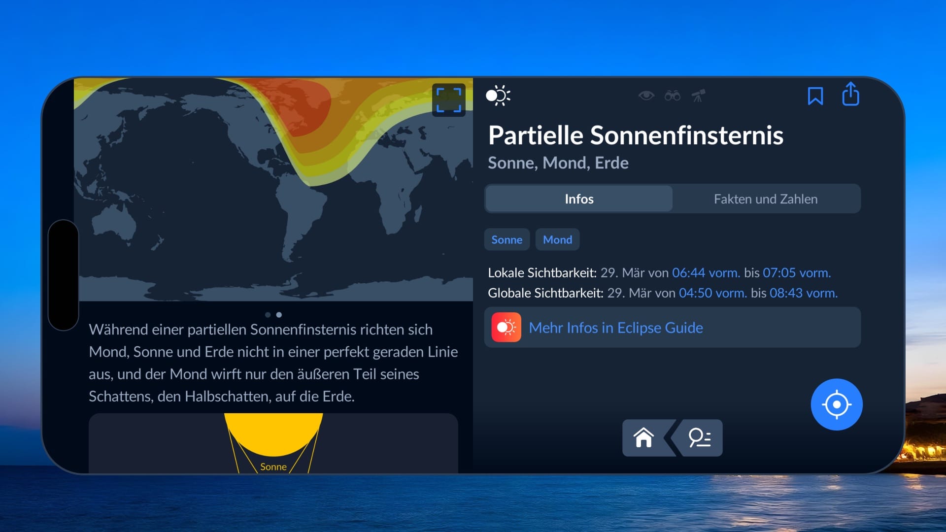 Sky Tonight app: Solar eclipse (March 29, 2025)