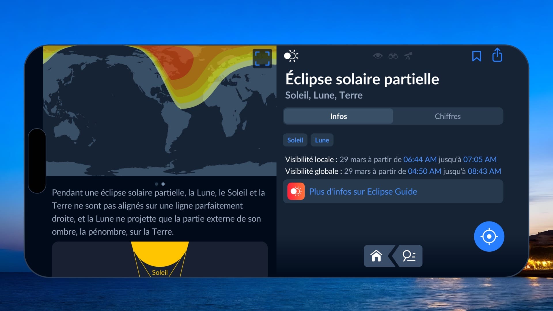 Sky Tonight app: Solar eclipse (March 29, 2025)