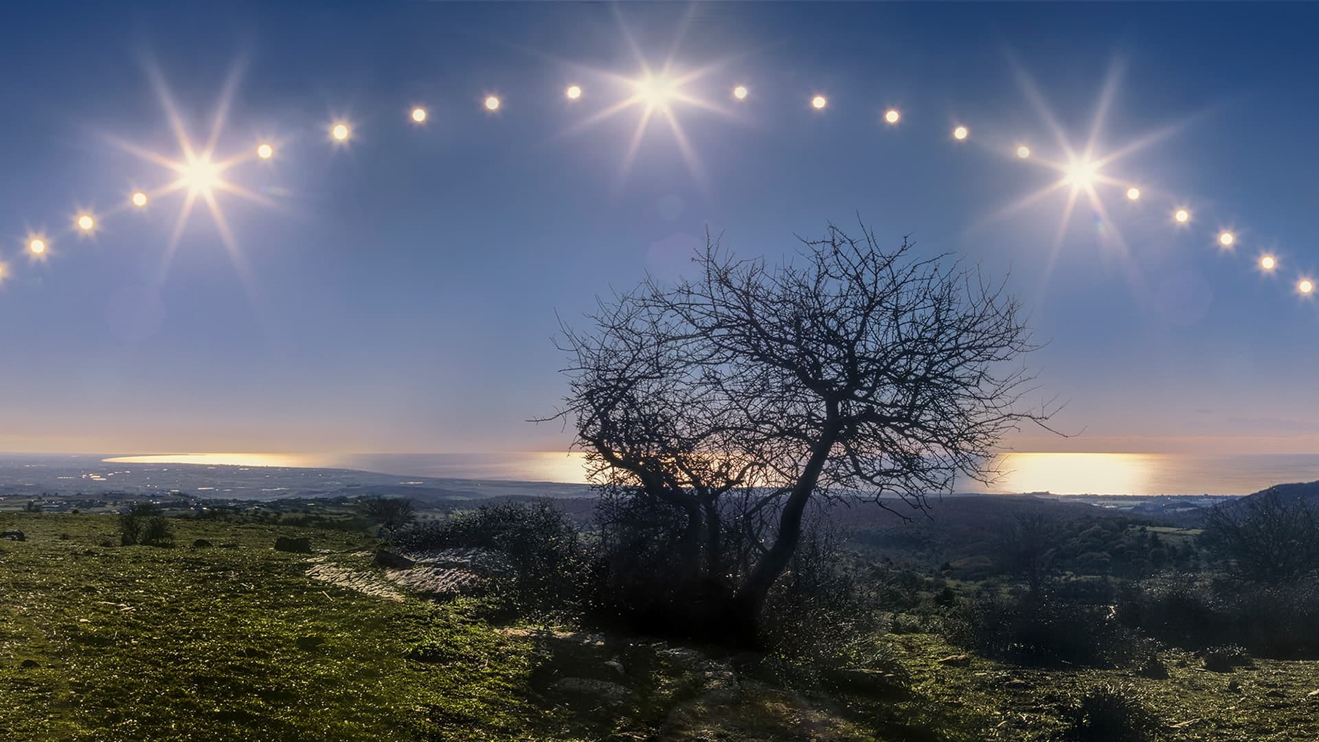 Sonne während der Sommersonnenwende