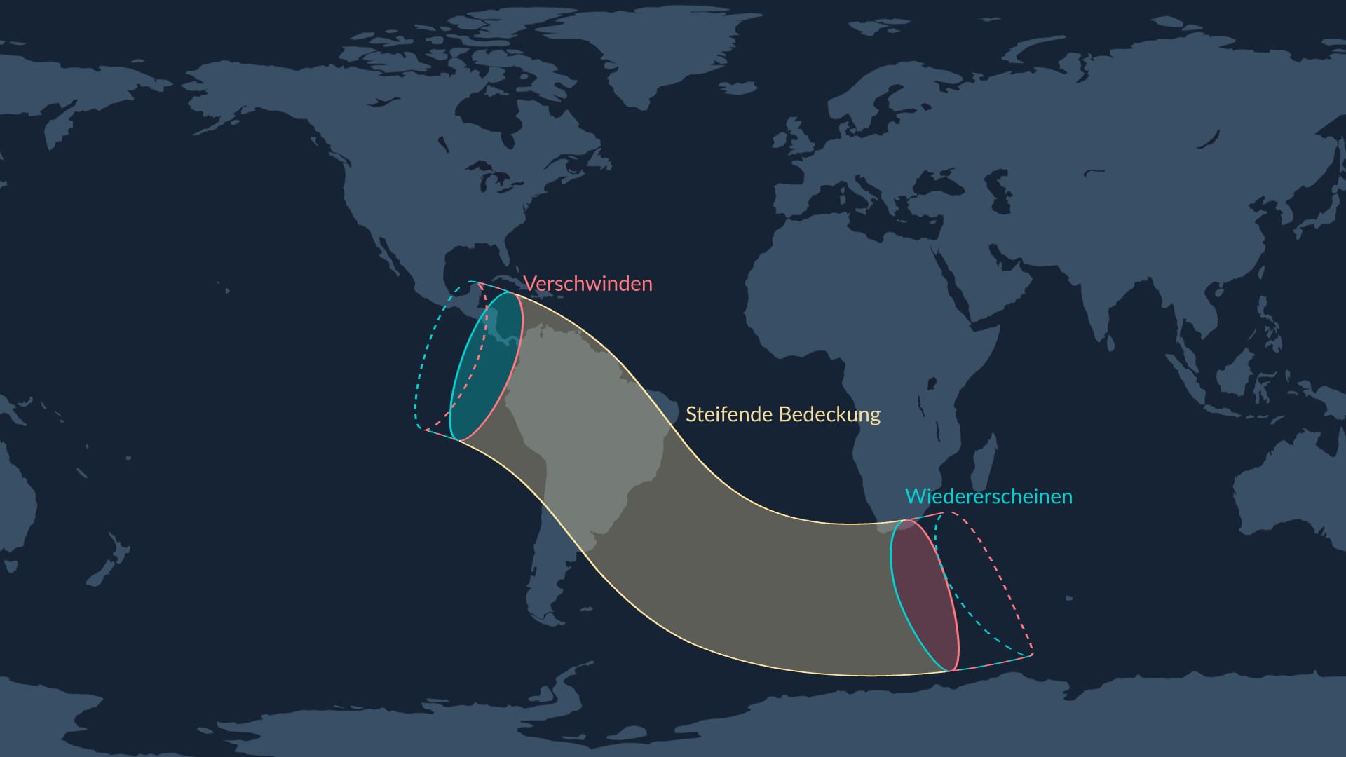 Visibility of the lunar occultation of Spica on April 12-13.