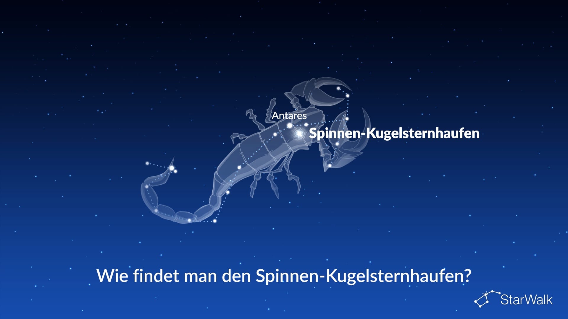 Spinnen-Kugelsternhaufen – So finden Sie ihn