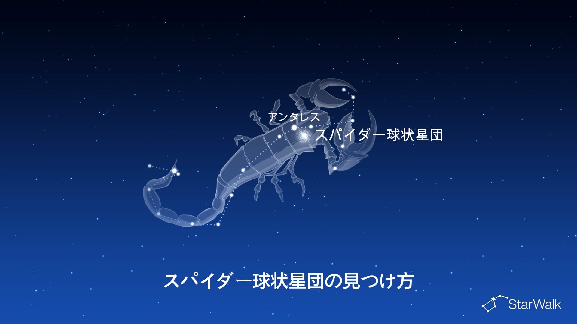 スパイダー球状星団の見つけ方