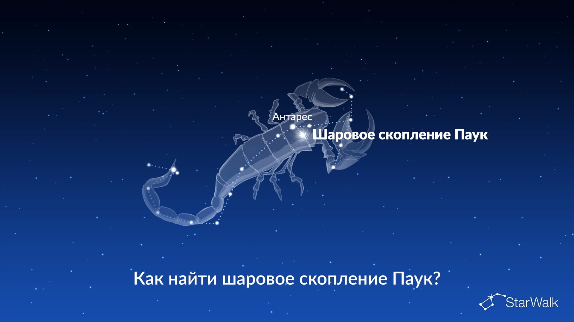Шаровое скопление Паук — как найти