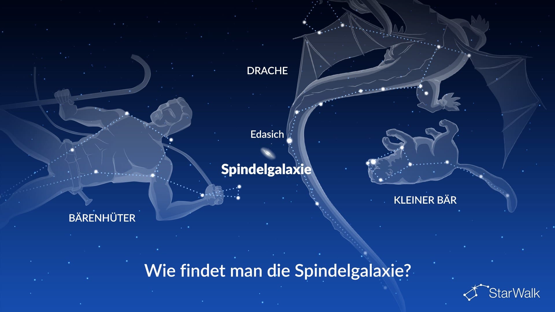 Spindelgalaxie – So finden Sie sie