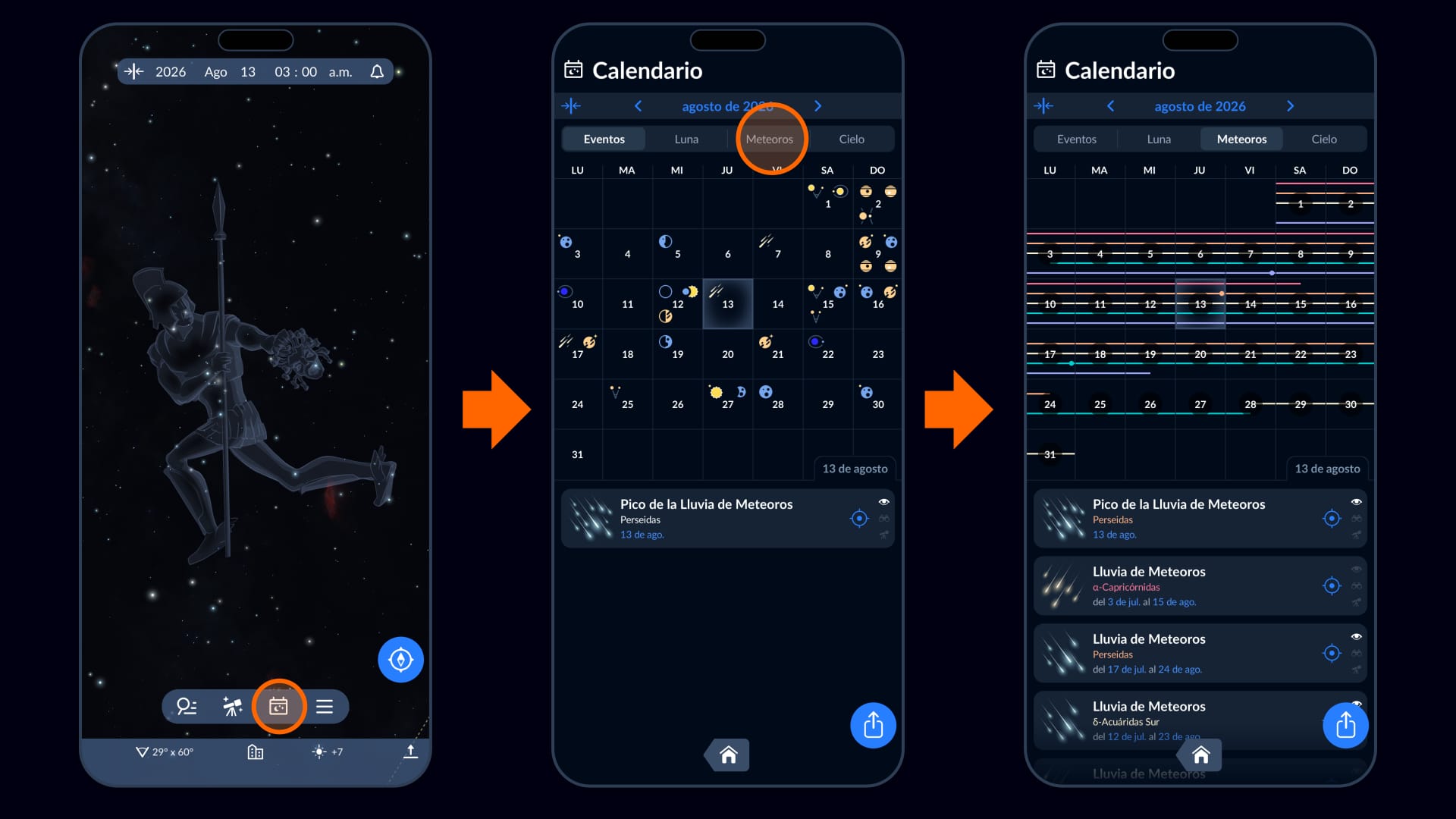 Calendar in Sky Tonight