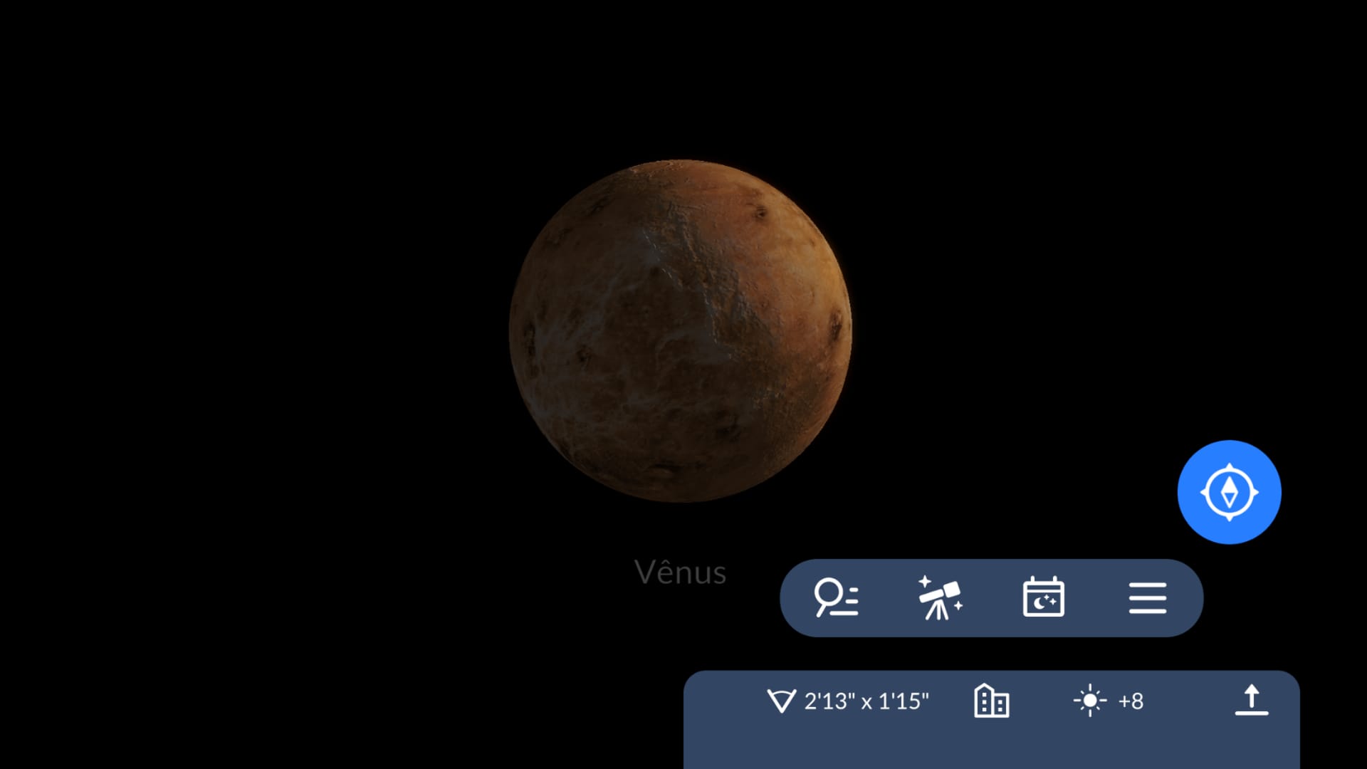 Venus phases in Sky Tonight