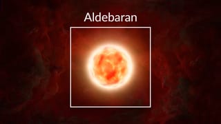 Aldebaran, a brilhante estrela alaranjada na constelação de Touro