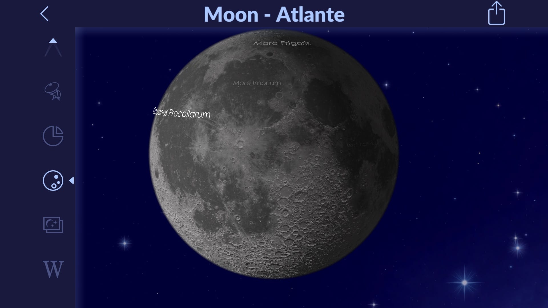 Moon Atlas in Star Walk 2