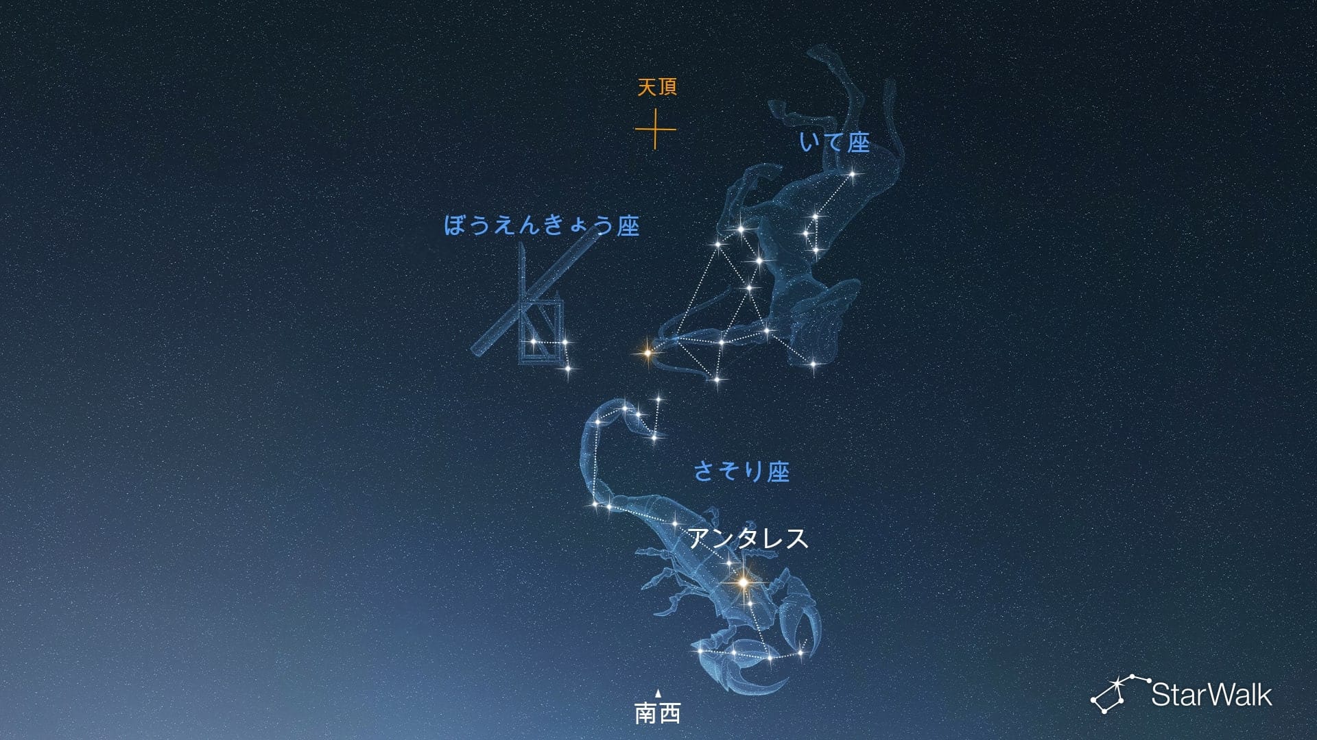 南半球でぼうえんきょう座を見つける方法