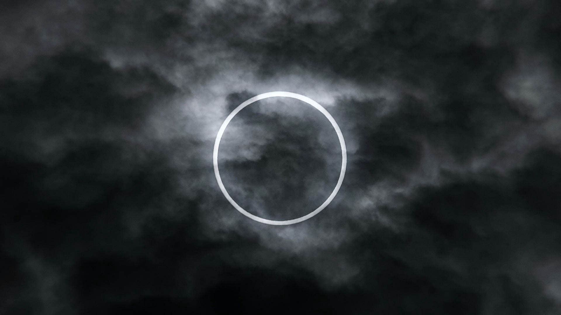 Sun eclipsed by the Moon during an annular eclipse