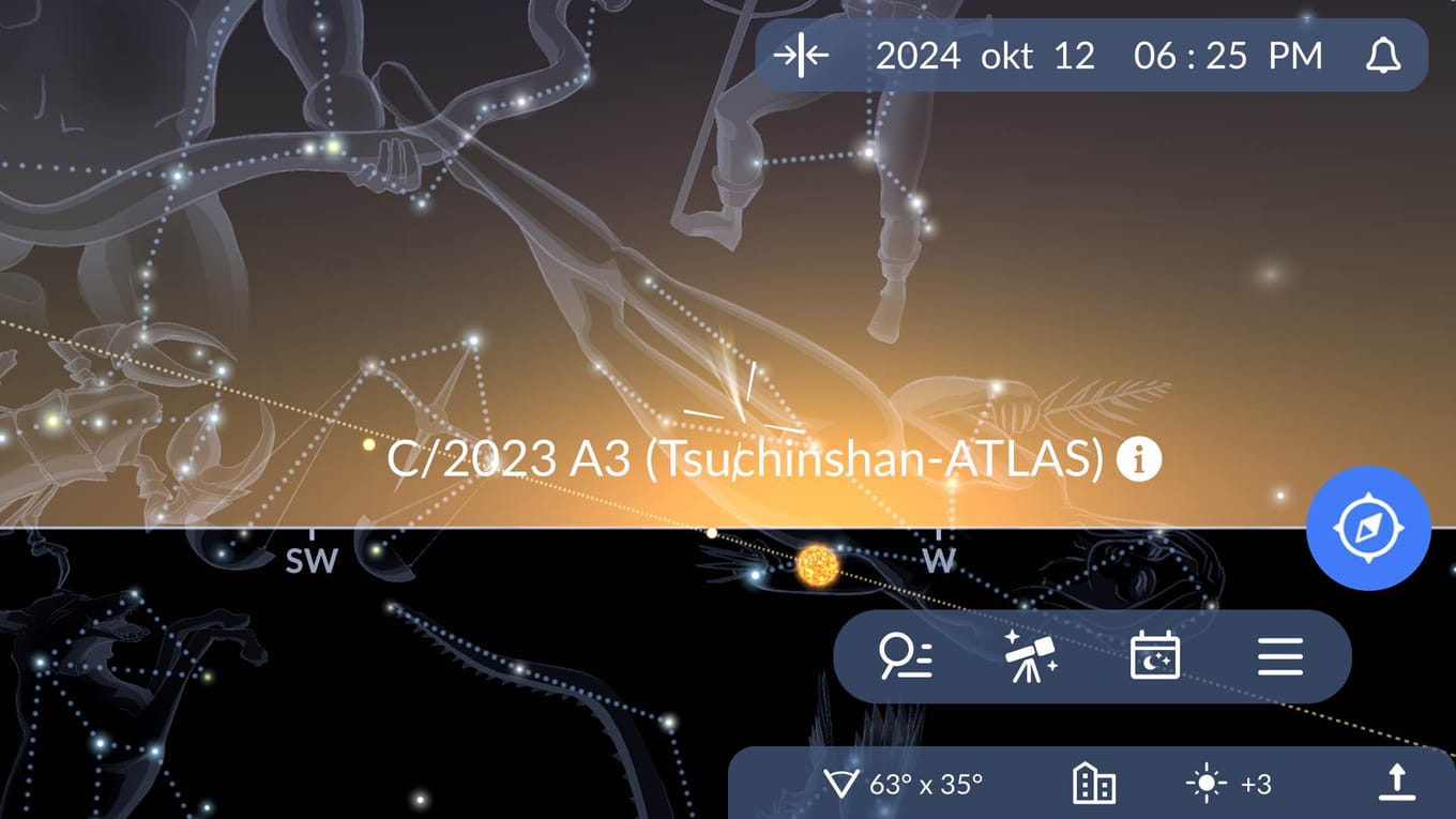 Komeet Atlas 2024 Komeet oktober 2024 C/2023 A3 (TsuchinshanAtlas