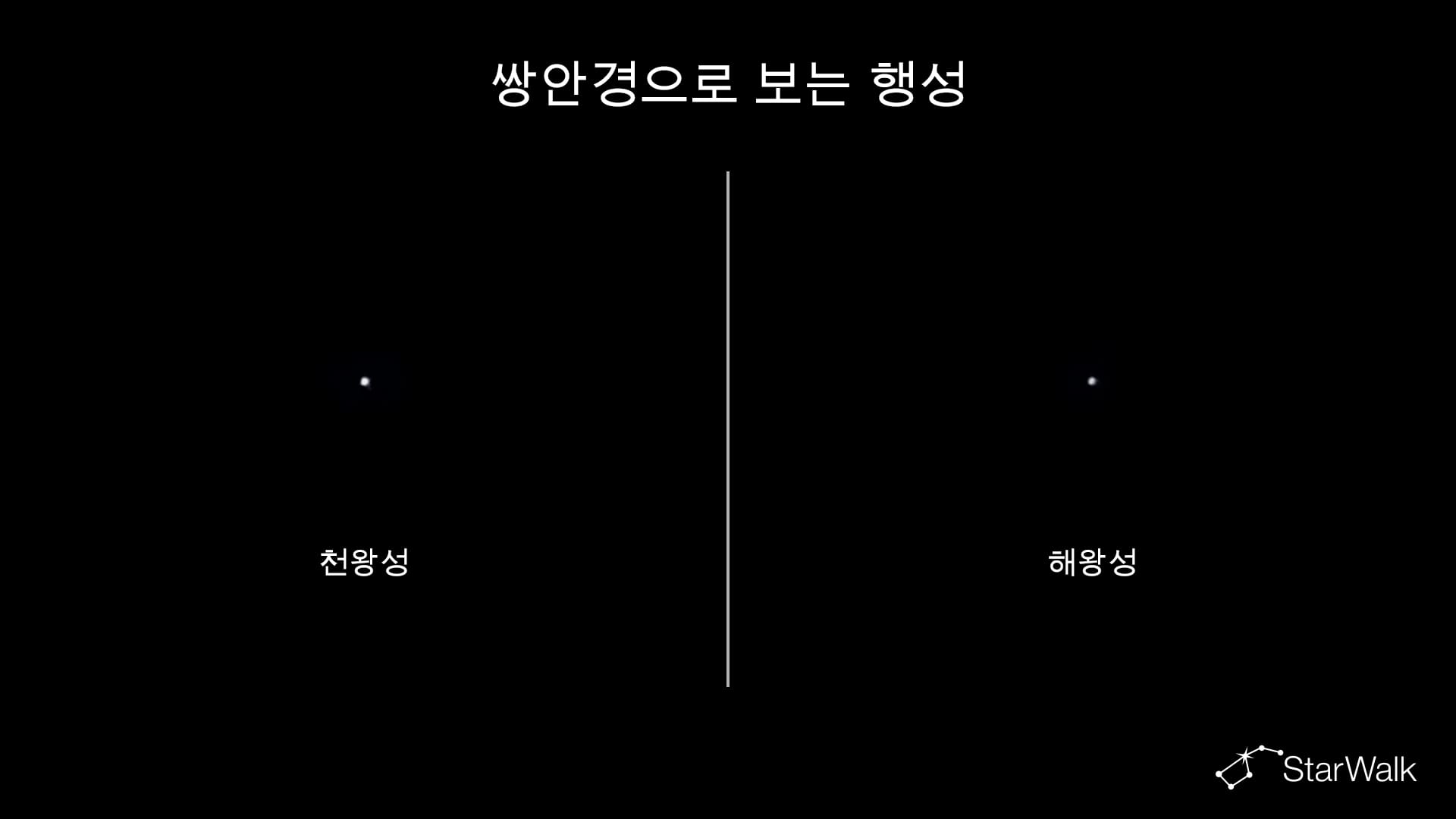 쌍안경으로 보는 천왕성과 해왕성