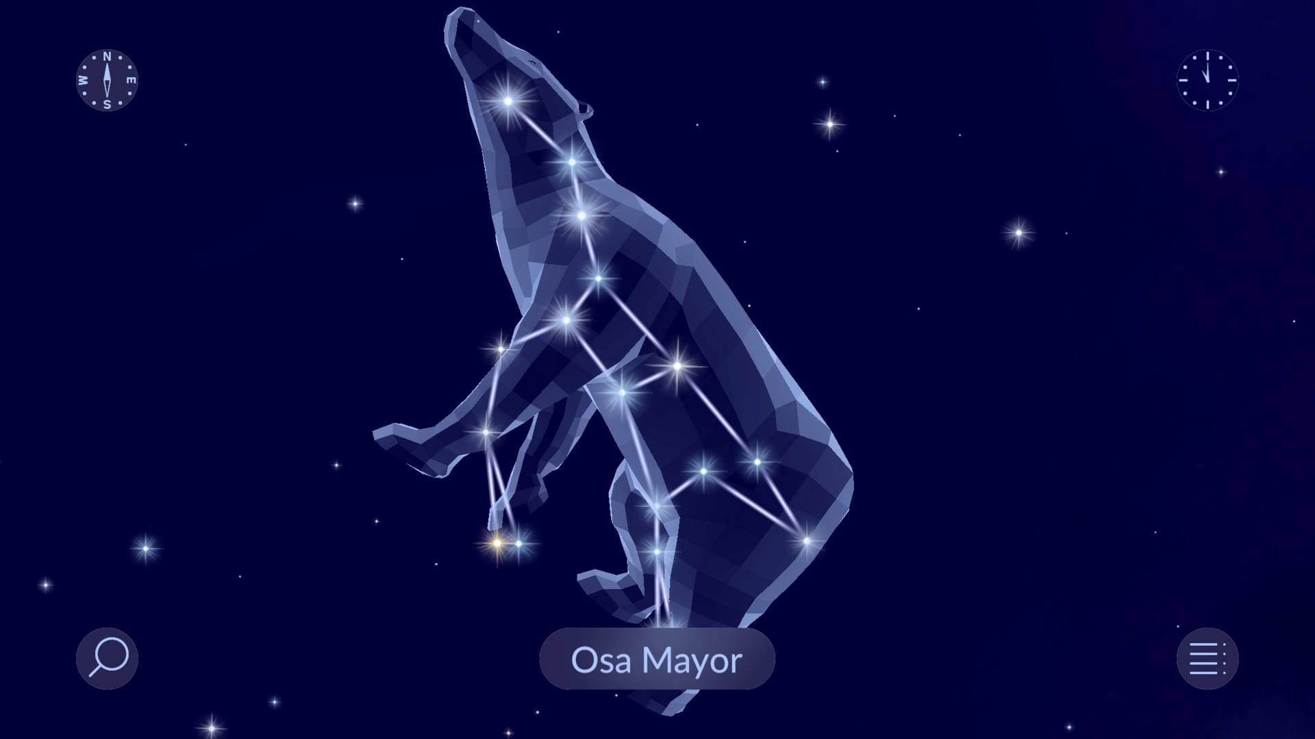 Cómo encontrar la Osa Mayor en Star Walk 2