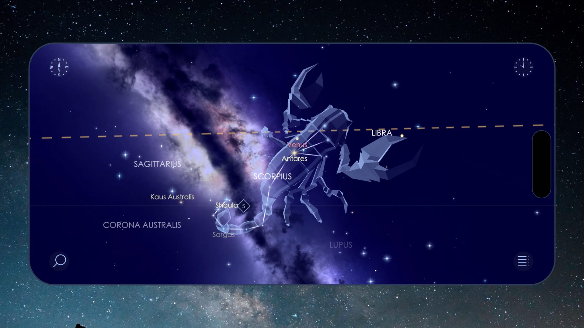 Venus and Antares