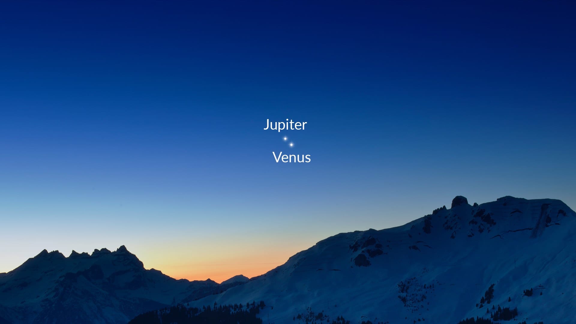 Venus und Jupiter