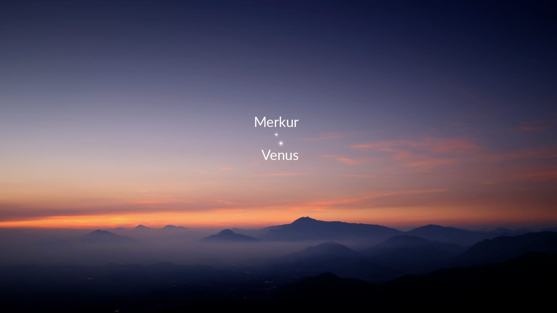 Venus und Merkur