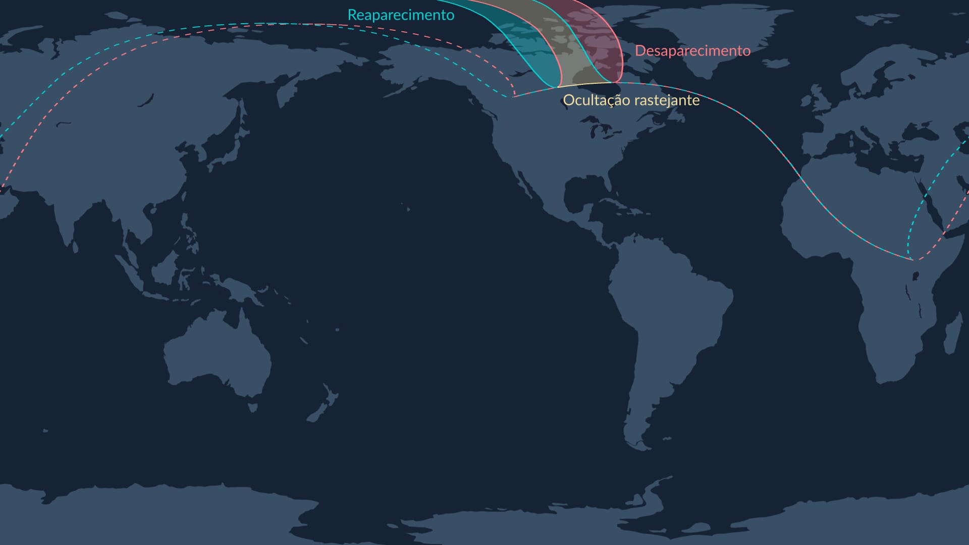 Visibility map of the lunar occultation of Venus on September 19, 2025.