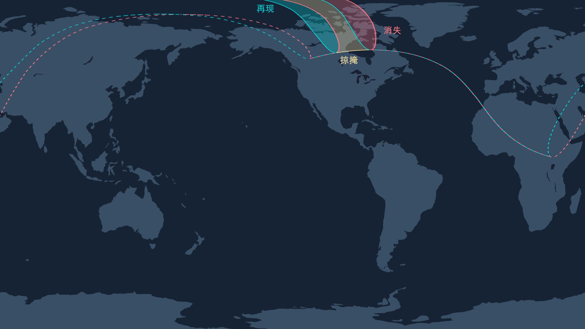 Visibility map of the lunar occultation of Venus on September 19, 2025.