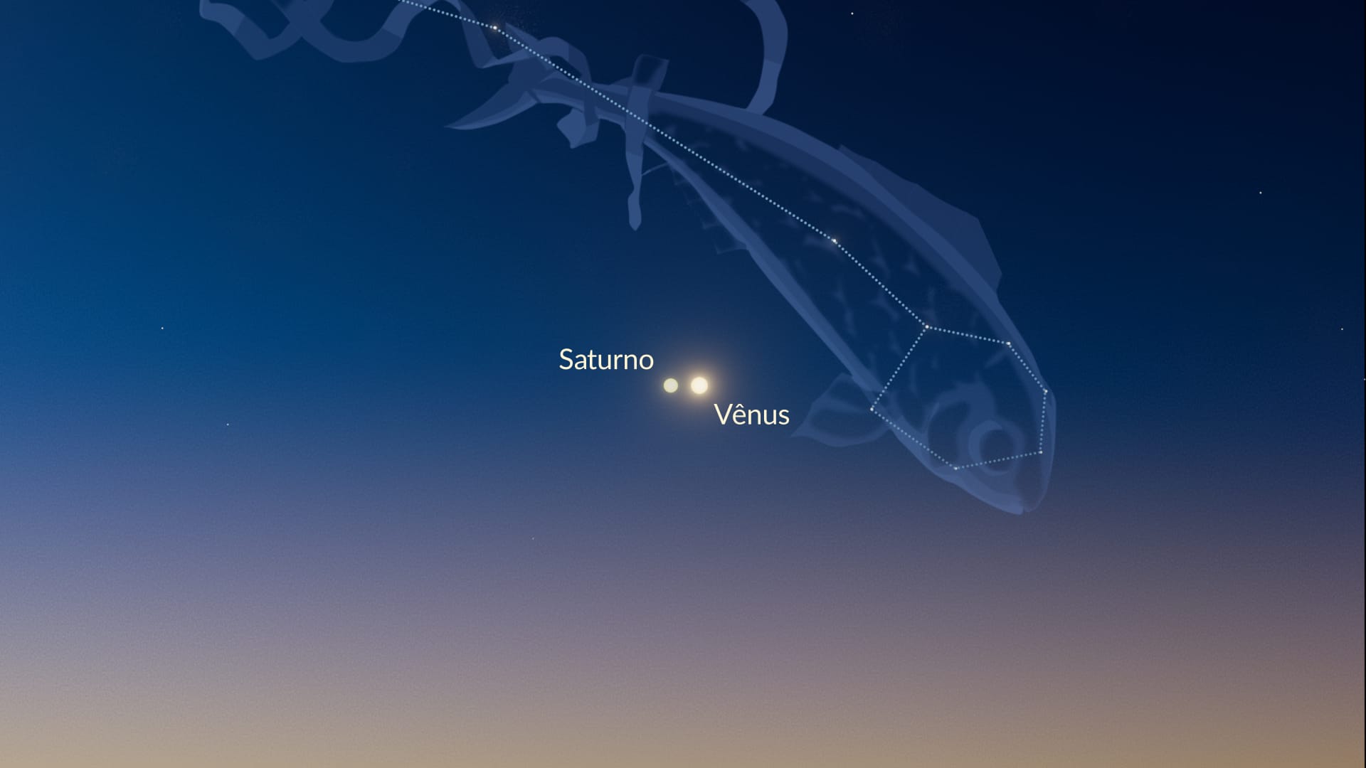 Venus near Saturn