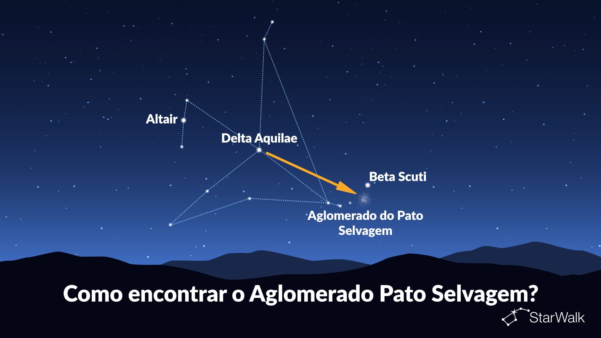 Como encontrar o Aglomerado do Pato Selvagem