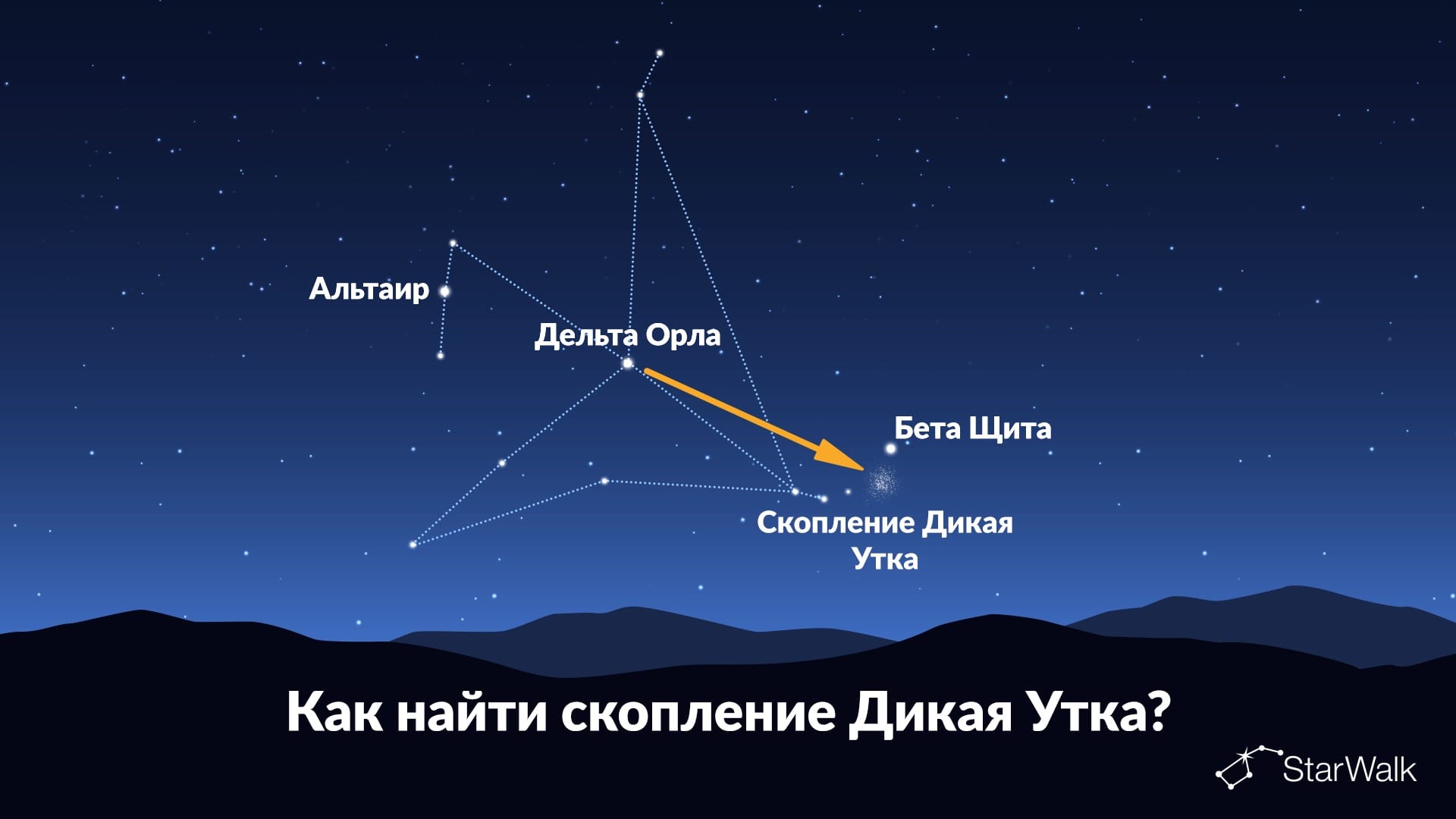 Как найти скопление Дикая Утка