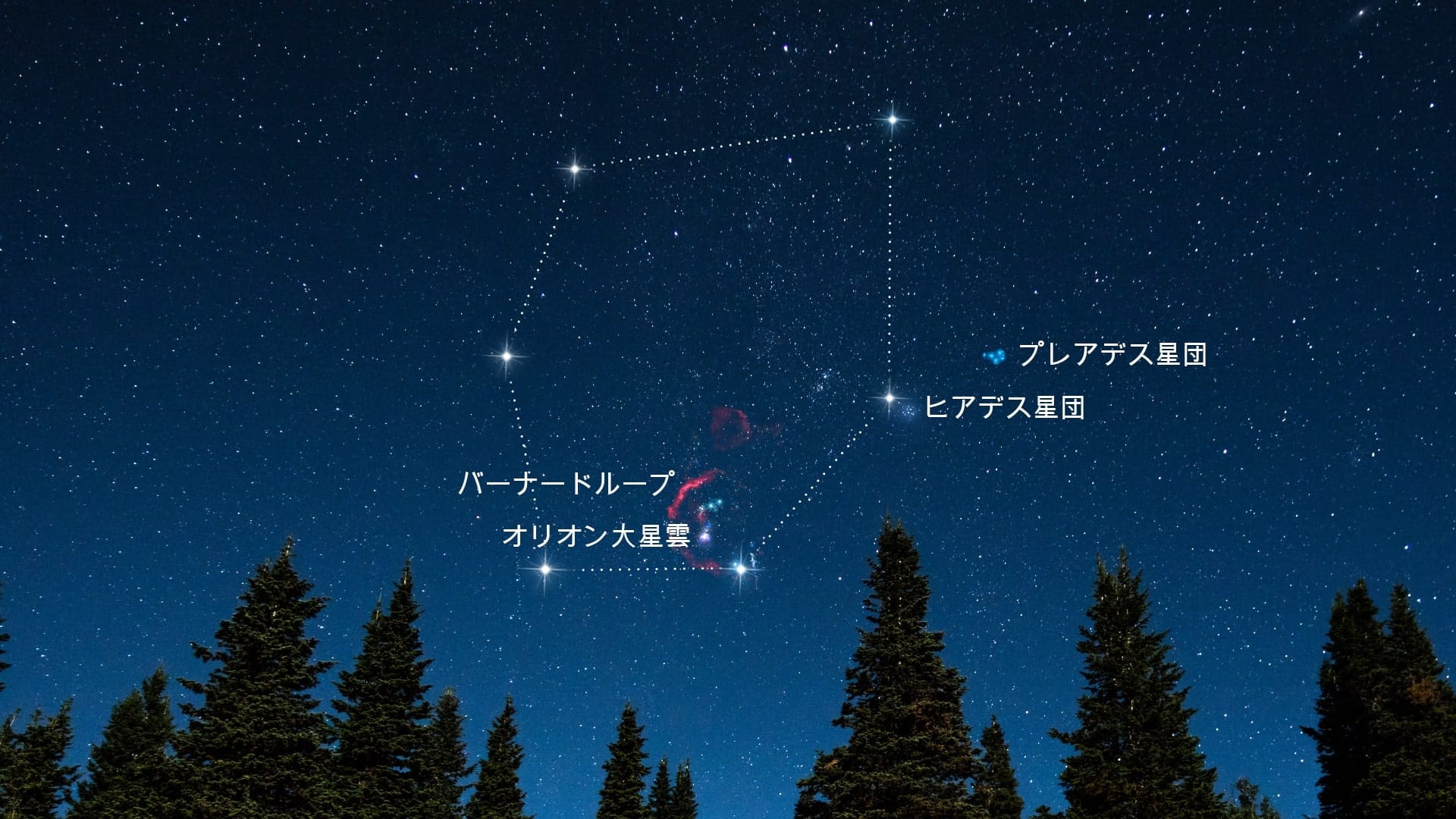 冬の六角星団と星雲