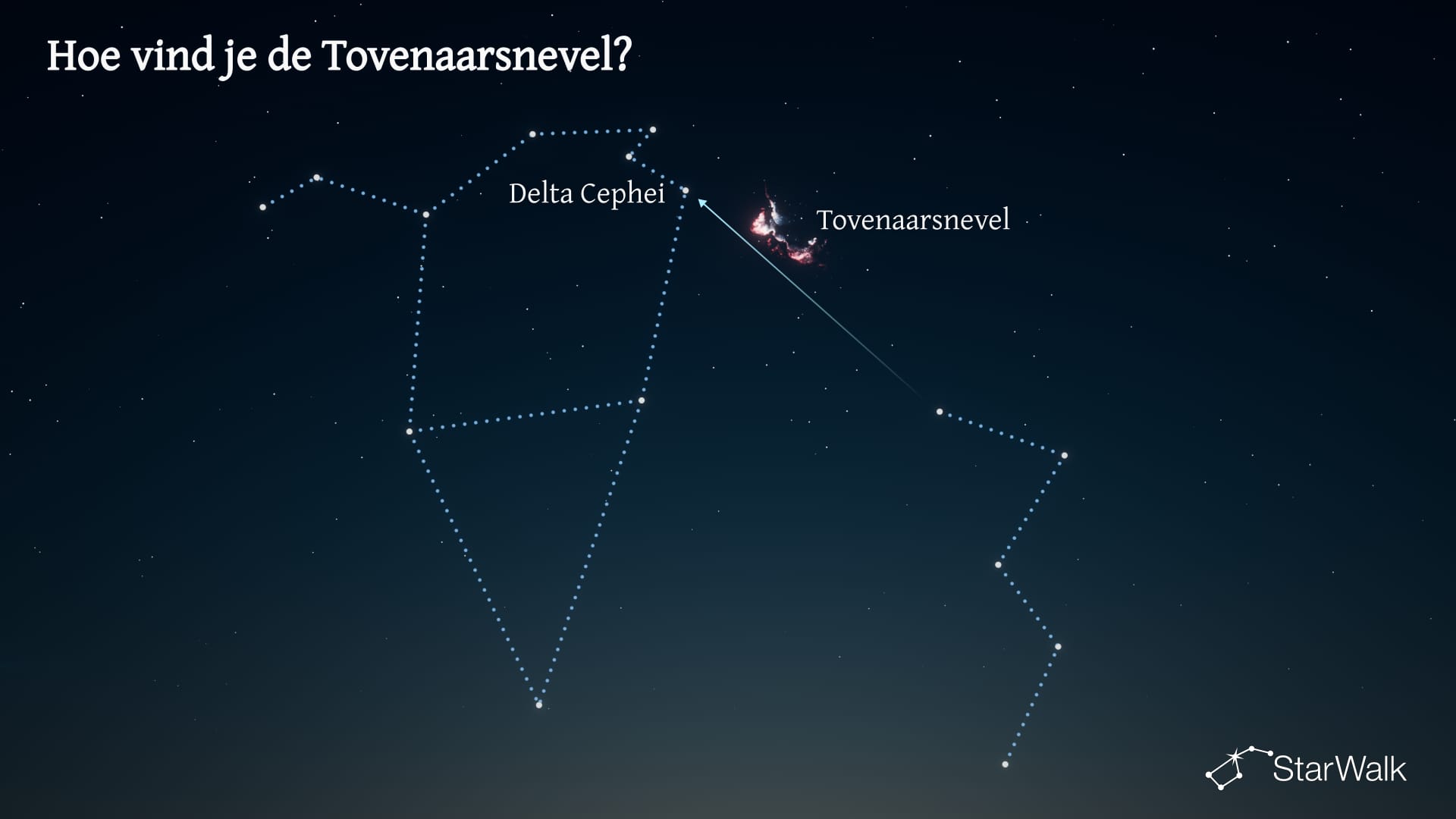 Tovenaarsnevel — Zo vind je hem